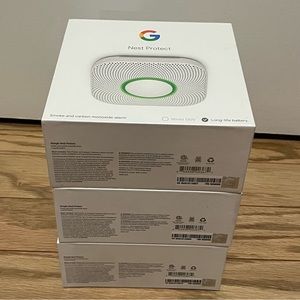 Google Nest Protect Battery-Powered Smoke Alarm (x3)